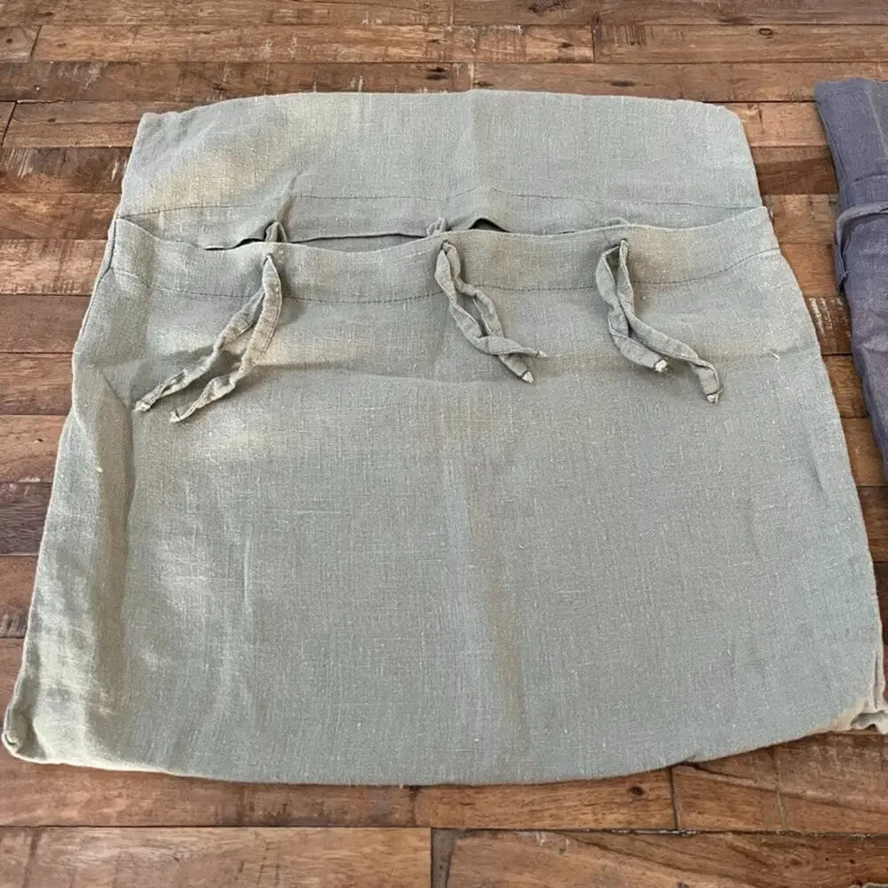 IKEA AINA Pillow Cushion Covers 100% Linen Brown Gray & Green 20